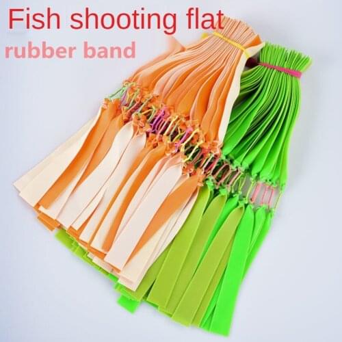 5pcs 1.0mm Thickness Flat Rubber Band For Shooting Fish Catapult Replacement Use On Fishing Outdoor Sports