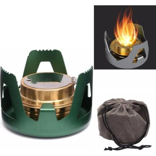 Alcohol stove outdoor portable mini spirits burner aluminum alloy brass alcohol stove hiking camping picnic accessories