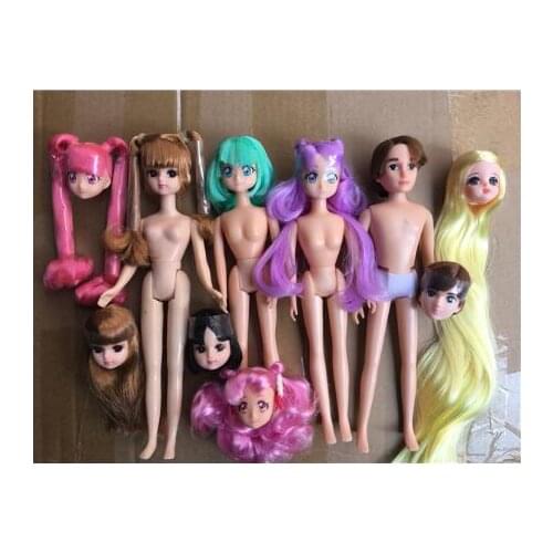 Rare Limited Edition Licca Doll Toy Head Original Cartoon Doll Head Girls Boys DIY Dressing Hair Toys Collection Cute Doll Head