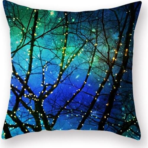 Silk pillowcase Deciduous forest scenery beautiful pillowcase cushion pillow custom pillow cover 11