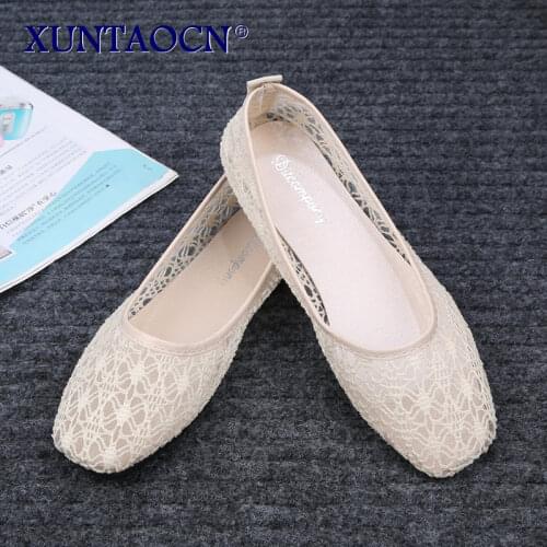 Womens Transparent Lace Soft Flats Ladies Square Toe Sexy Black Boat Shoes Summer Breathable Beige Non-Slip Flat Shoes 35-40