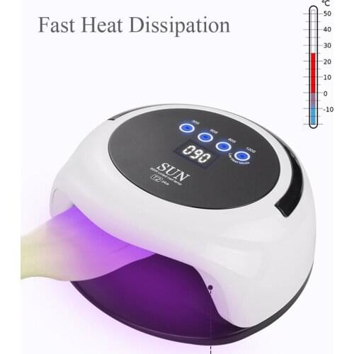 42 LED UV Nail Lamp 98W Sunuvied Nail Gel Curing Lamp Nail Toenail Dryer Smart Sensor Red Light Polish Timer Manicure Tools