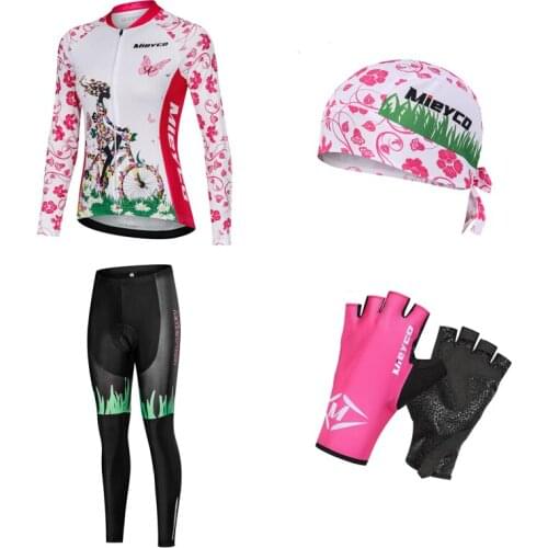 High Performance Cycling Clothing for Women Wholesale Mieyco Sublimation Cycling Jersey Sets Long Sleeve Bicycle Cycling Wear