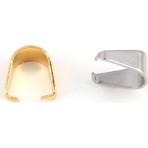 Stainless Steel Jewelry Pendant Clip Clasp Melon Seeds Buckle Clasp Clips Connectors For DIY Jewelry Making Necklace Supplies