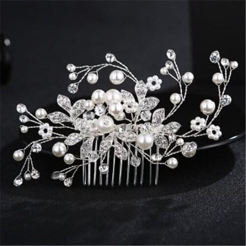 Women Hair Pins Handmade Pearl Crystal Disc Hair Ornament Fashion Bridal Hair Styling Tools Set Accessories