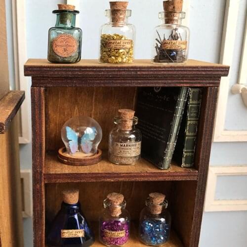 1 Pc 1/12 Dollhouse Miniature Glass Magic medicine bottle Doll Magic Accessories Pretend Play Kitchen Toy