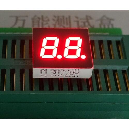 10PCS New 2 Bit 0.3 inch Digital Tube LED Display RED Light 7 Segment Common Cathode/Anode