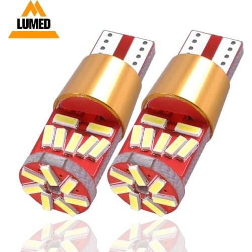 100pcs T10 LED CANBUS W5W Car light Luces LEDs Para Auto Super Bright Clearance Interior Side light 21 4014 LEDs DC 9-28V