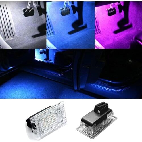 2pcs For Tesla MODEL 3 MODEL X MODEL S led car Door welcome light foot socket decoration atmosphere light trunk light