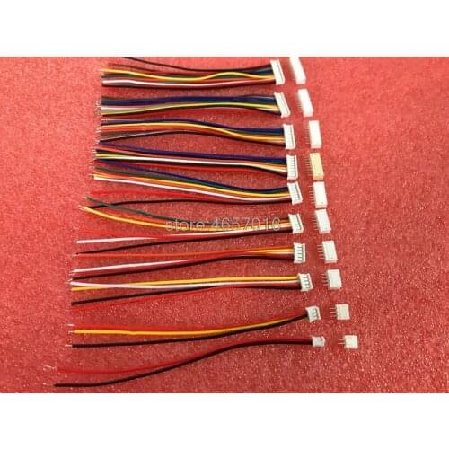 20 Sets XH 2.54mm 30cm 2/3/4/5/6/7/8/9/10/12 Pin Female Wire Straight Plug L:300mm
