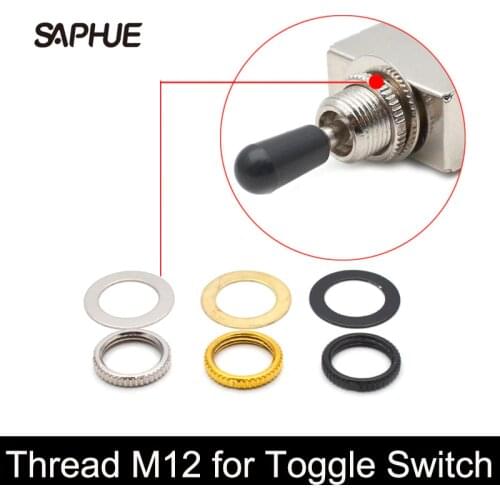 3 Sets Thread M12 Toggle Switch Nut Washer Pickup Selector Switch Nut Gasket For Electric Guitar Accessories