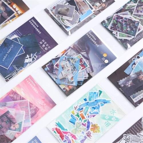 40pcs Notebook Journal Decorations Self Adhesive Phone Sticker Novelty Travel Series Stickers Kawaii Stationery DIY Scrapbooking