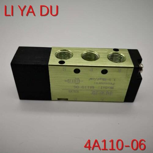 5PCS 4A110-06 G1/8 PT 5 way 2 position air control valve single air control reversing valve solenoid valve