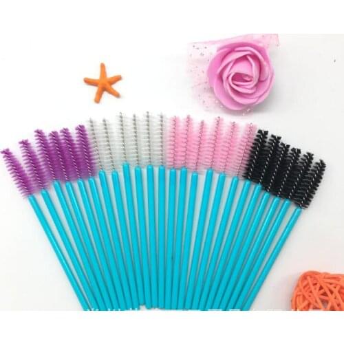 5000pcs make up brush synthetic fiber Disposable Eyelash Brush Mascara Applicator Wand Brush Cosmetic Makeup Tool Rose Red