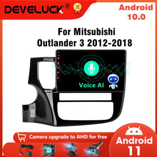 Android10 Voice AI Car Stereo Audio Radio for Mitsubishi Outlander 3 2012-2018 Multimedia Video Touch Screen Player MP5 2Din DVD