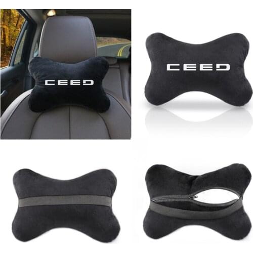 1pcs Car Headrest Cover Auto Seat Cover Head Neck Rest Cushion Neck Pillow Seat Cover for Kia Ceed Rio 3 4 Sorento Cerato