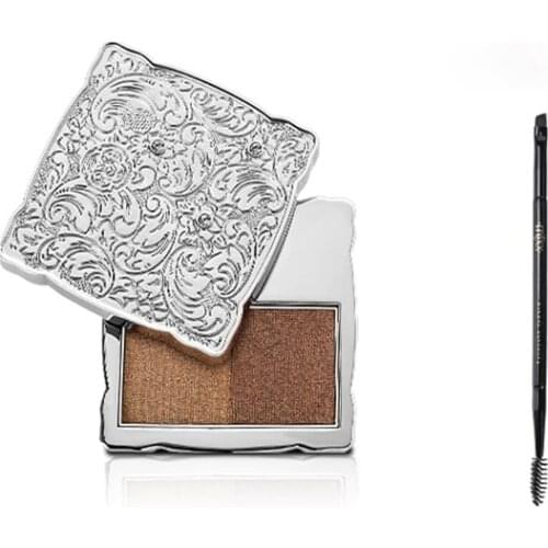 Croxx Silver Delicate Painting Eyebrow Powder Waterproof Natural Long Lasting Wet and Dry Dual-Use