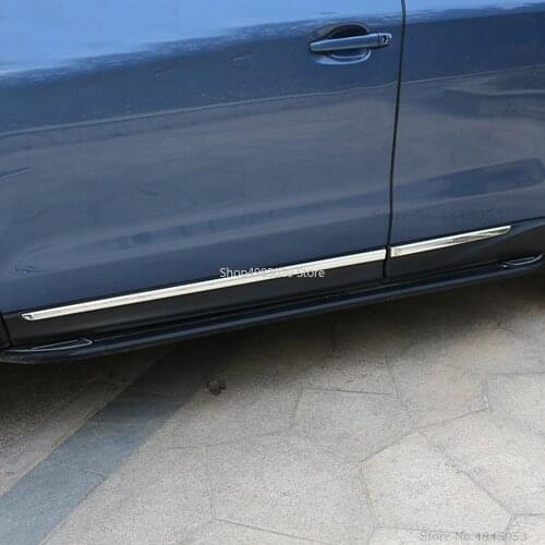 For Subaru Forester 2013 to 2018 Exterior High Quality ABS Chrome Door Body Protector Side Molding Cover Trims Car Styling 4Pcs