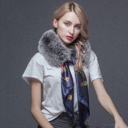 Hot Sale Real Fox Fur Scarf Wholesale Womens Fashion Style Shawls Colorful Autumn Winter Muffler