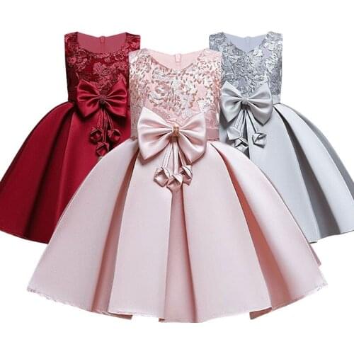 Summer children clothing Girls Dresses New Flower Embroidery Princess Party Tulle tutu Wedding Dresses Baby Costumes 3-12 Years