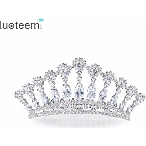 LUOTEEMI Elegant Graceful Refined Stylish Polished Charming Bridal Hiar Clip Pin For Fashion Female Wedding Jewelry Accessories