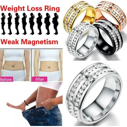 Magnetic Medical Weight Loss Crystal Ring Slimming Fitness Reduce Weight Ring Slimming Promote Blood Circulation Health Ring