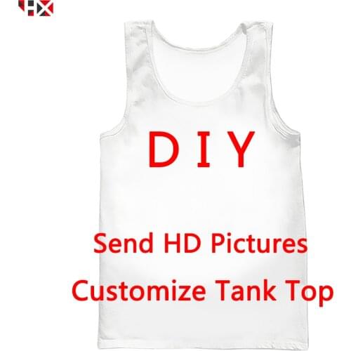 DIY Personalized Design Tank Top Men/Women 3D Printed Own Picture/Star/Singer/Anime/Cartoon Harajuku Style Vest Tops S263