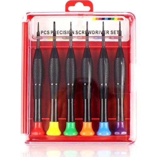 6-Piece Precision Screwdriver Set Repair Tool Kit, S2 Bits, Compatible Cell Phones, Computers, Laptops and Other Devices