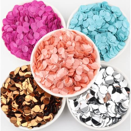 Folded Sequins 10mm Paillettes Matting Dia Sequin PVC Oval Loose Paillette With a Side Hole For Craft Sewing Accessories 20g