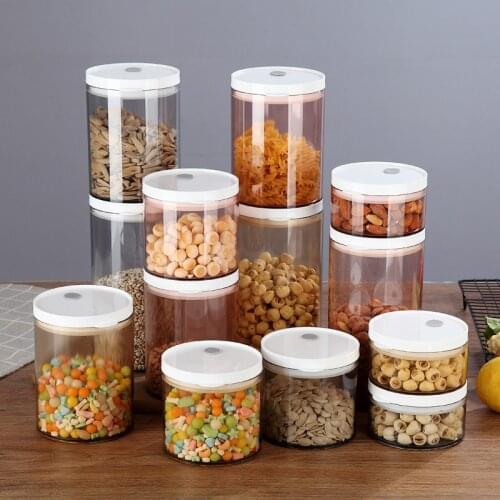 Nordic Plastic Triangle Sealed Cans Transparent Food Storage Container Kitchen Refrigerator Noodle Multigrain Box Seasoning Tank