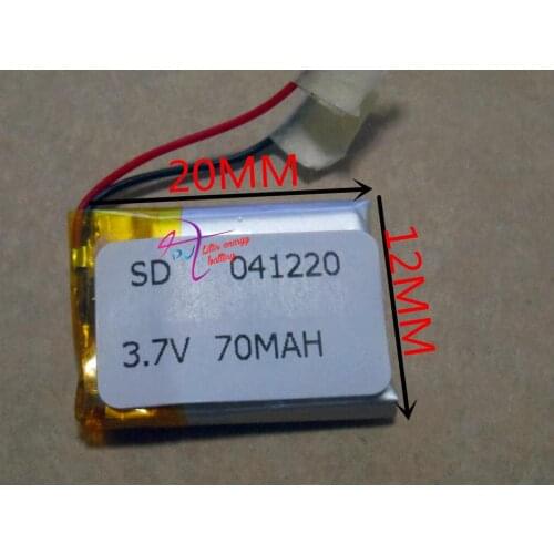 Polymer 401220 041220 3.7V 70MAH self timer dry 3D glasses Bluetooth headset lithium battery manufacturers direct sales