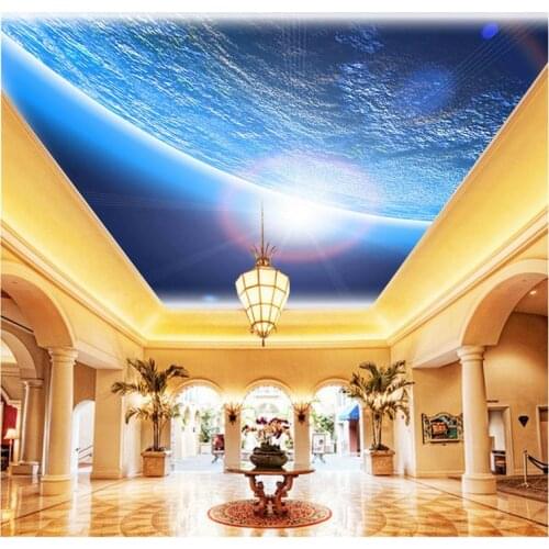 Custom photo wallpaper 3D stereoscopic Sky ceiling 3d murals wallpaper for living room Non woven wallpaper