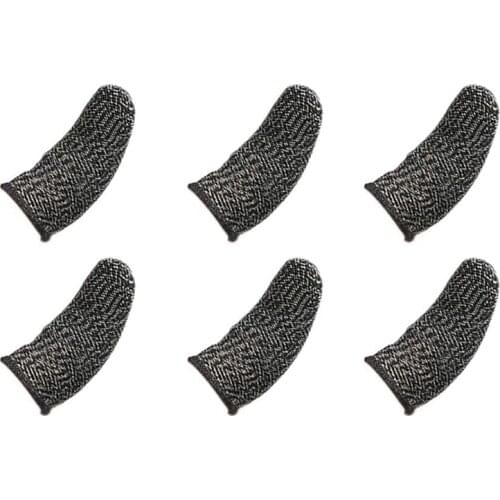 Finger Sleeves for Gaming Mobile Game Contact Screen Finger Cot Smooth Thin Anti-Sweat for PUBG Mobile Games(6 Pcs)