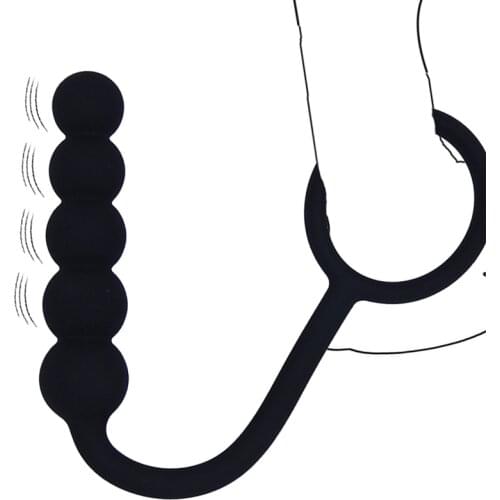 Silicone Butt Plug Anal Sex Toys For Women Anal Beads With Cock Rings Prostate Massager Anal Balls Anus Masturbation Penis Rings