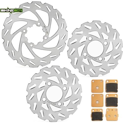 BIKINGBOY For Yamaha Banshee YFZ 350 90 91 92 93 94 95 96 97 98 99 00 01 02 03 04 05 06 Front Rear Brake Discs Disks Rotors Pads