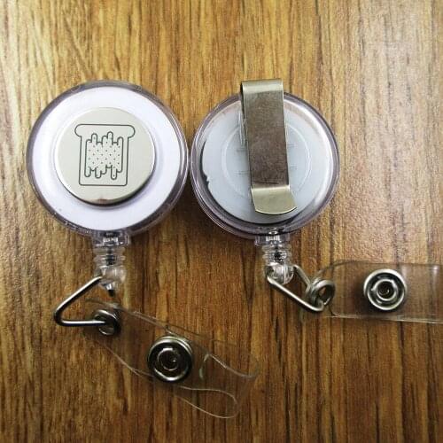 Toast Jam ID Badge Reel gift for him/her friend family retractable recoil id badge holder work fun