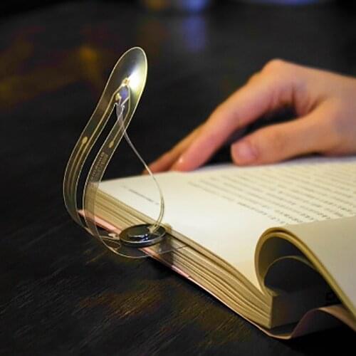 Ultra-thin LED night light bedroom lighting flexible bookmark light eye protection portable reading lamp for reader kids