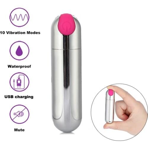 USB Rechargeable Adult Toys Waterproof 10 Speeds Vibrator for Clitoral G spot Stimulator Mute Bullet Vibrator Sex Toys For Women