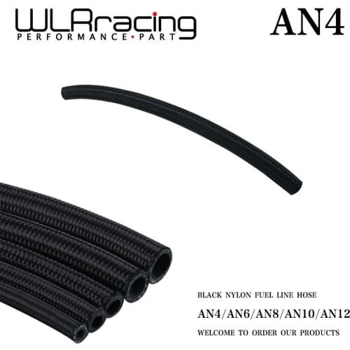 WLR RACING - 4 AN Pros Lite Black Braided Racing Hose Fuel Oil Line 350 PSI 0.3M WLR7311-1