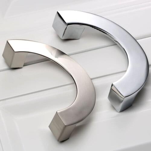 2pcs/lot Modern Semicircle Knob Semicircle Dresser Door Pull Wardrobe Cabinet Drawer Ring Handle Alloy Kitchen Furniture 96mm