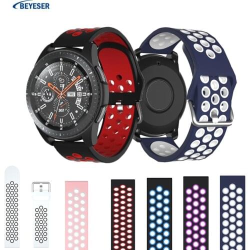 22mm silicone sport band For Huawei Watch GT GT 46mm Strap Replace for Gear S3 Frontier Classic watches band breathable Bracelet