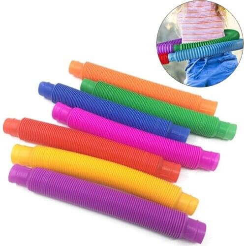 4~8 Colorful Plastic Pop Tube Coil ChildrenS Creative Magical ToysCircle Funny Toys Early Development Educational Folding Toy