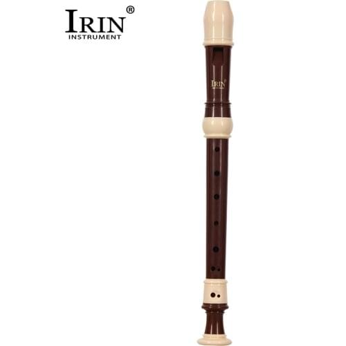 IRIN ABS Descant Recorder 8 Hole Baroque Style Recorders Instrument Detachable with Finger Rest and Carrying Bag Classroom Music