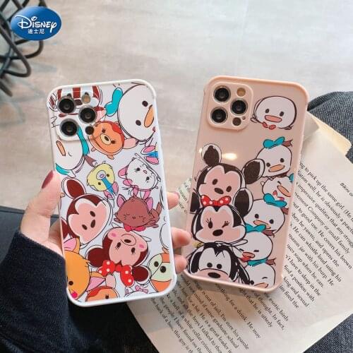 Disney Silicone Soft Shell Case for Iphone 11 Pro XS MAX XS XR 7 8 3D Mickey Minnie Cartoon Print Anti-fall Phone Cases zz0724