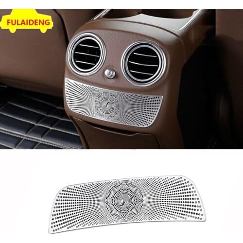 For Benz E-Class W213 2016-2018 stainless steel Armrest Box Rear Air Vent Outlet Cover Trim frame strip Stickers Car Styling
