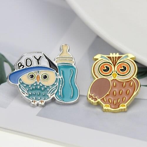 DoreenBeads Fashion Cartoon Owl Animal Brooches Multicolor Enamel For Women Coat Party Badge Bag Lapel Pins Jewelry Gifts