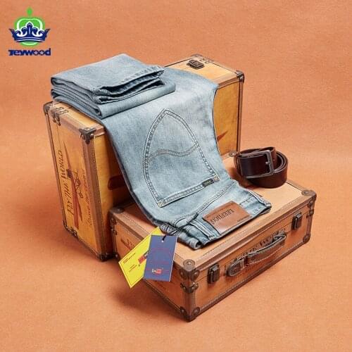 Jeywood Brand Skinny Jeans Men Slim Fit Denim Joggers Stretch Jean Pencil Pants Blue Mens Jeans Fashion Casual Hombre 38 40