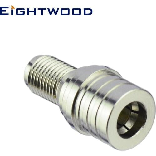 Eightwood 5PCS SMA to QMA RF Coaxial Adapter SMA Jack Female to QMA Plug Male Connector Straight 50 Ohm