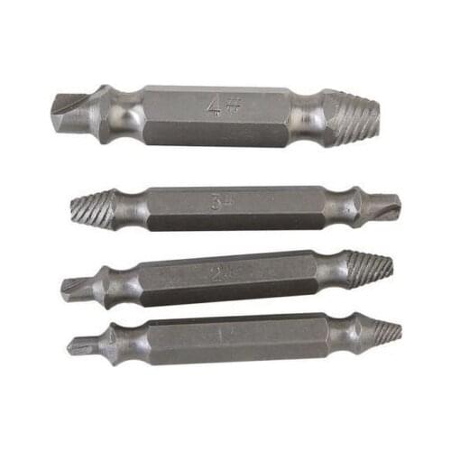 Fixmee4pcs Screw Extractor Drill Bits Guide Set Broken Damaged Bolt Remover Spedly