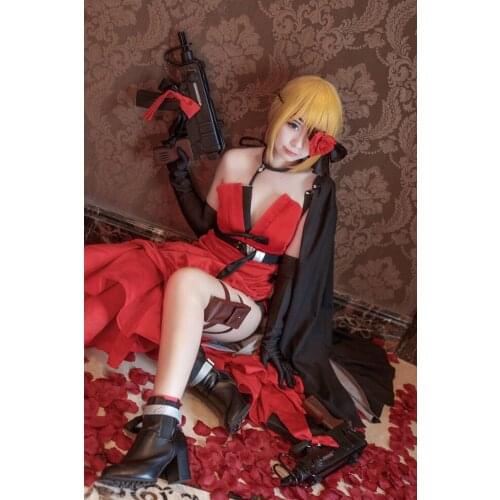 Game Girls Frontline Gungirls EVO 3 Cosplay Costume evening dress Halloween Christmas carvinal Costume for women adults